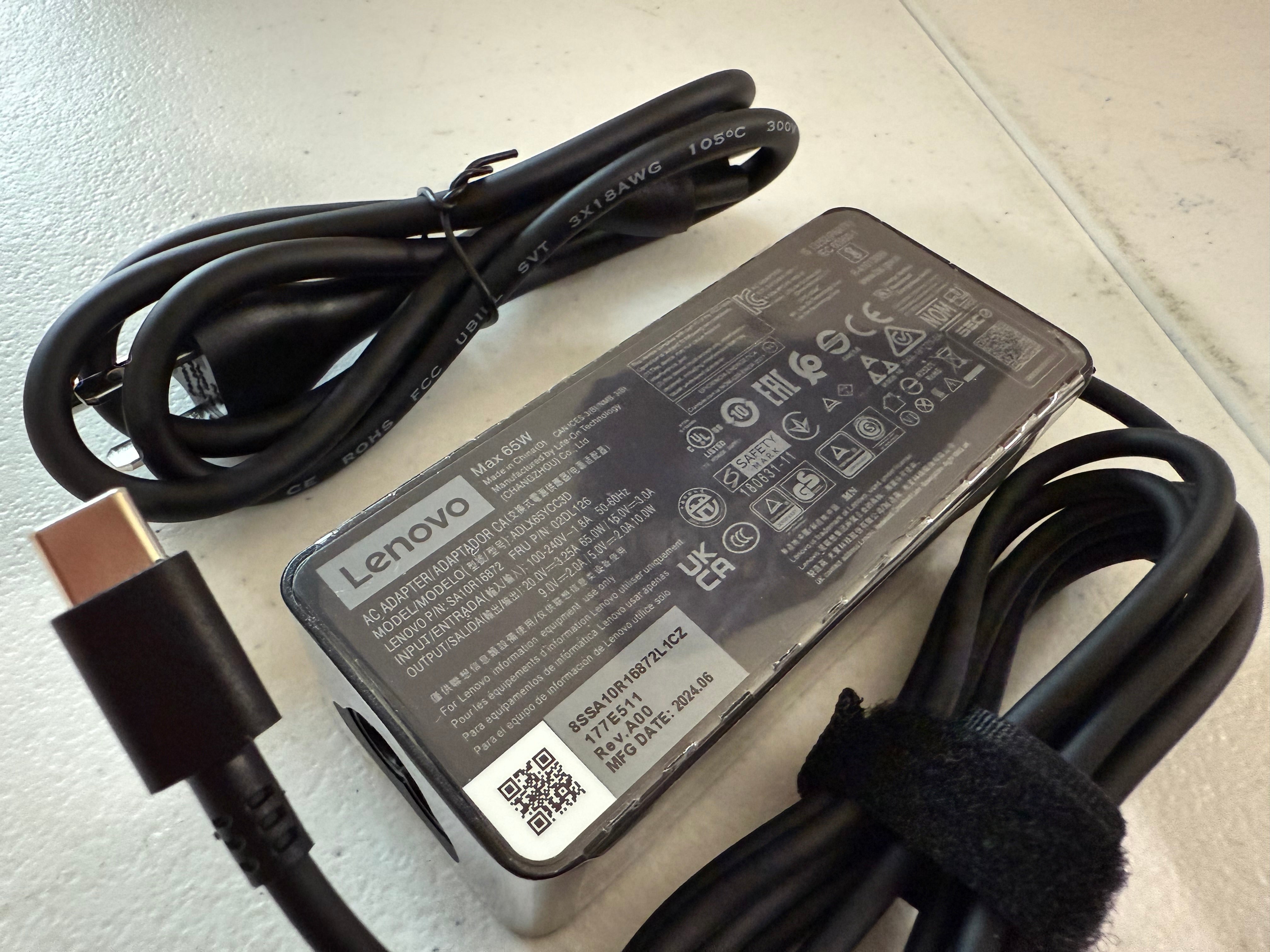 New OEM Lenovo 65W Type C Laptop Power Adapter