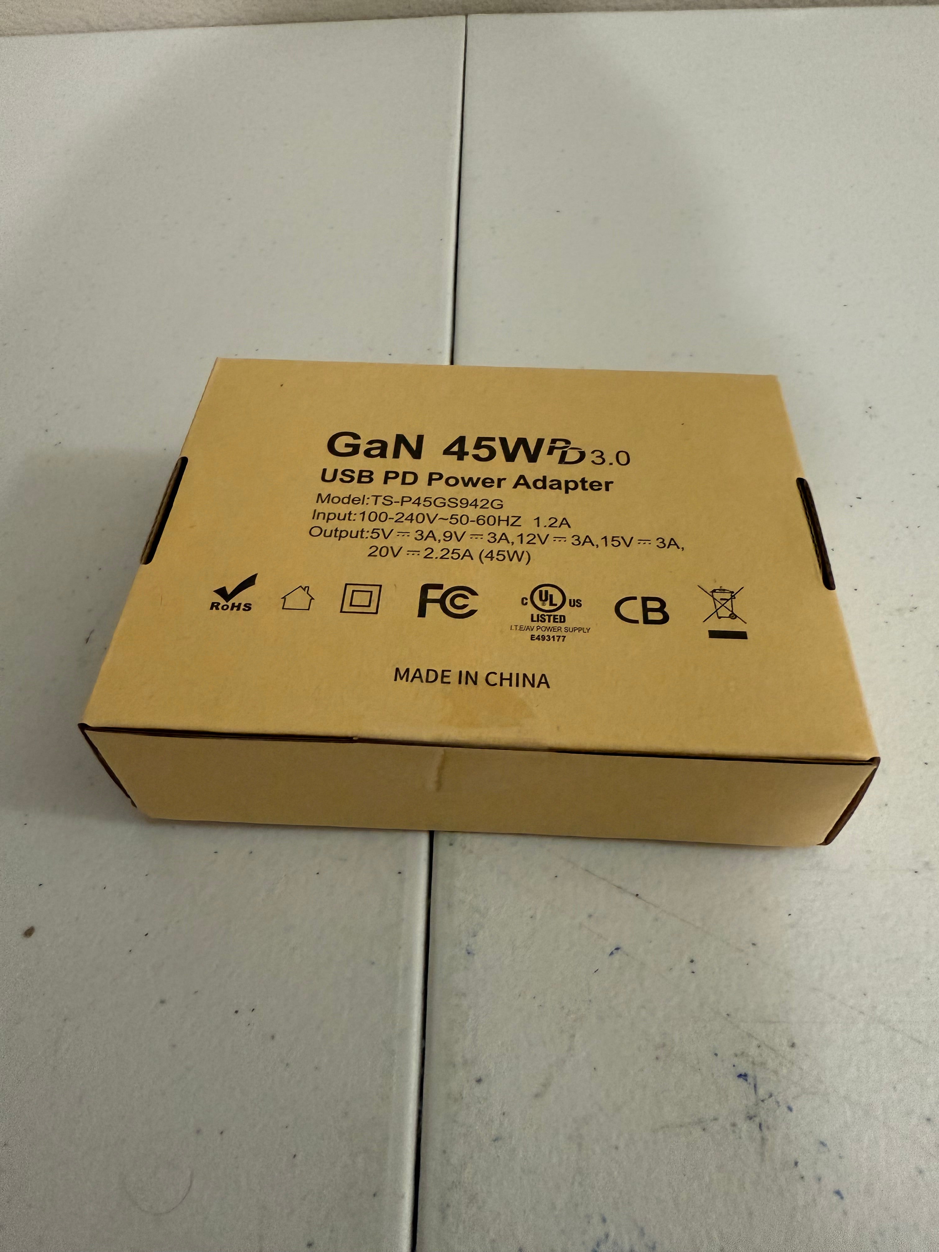 Flash Sale! All Purpose Power adapter GaN 45W USB C fast charging