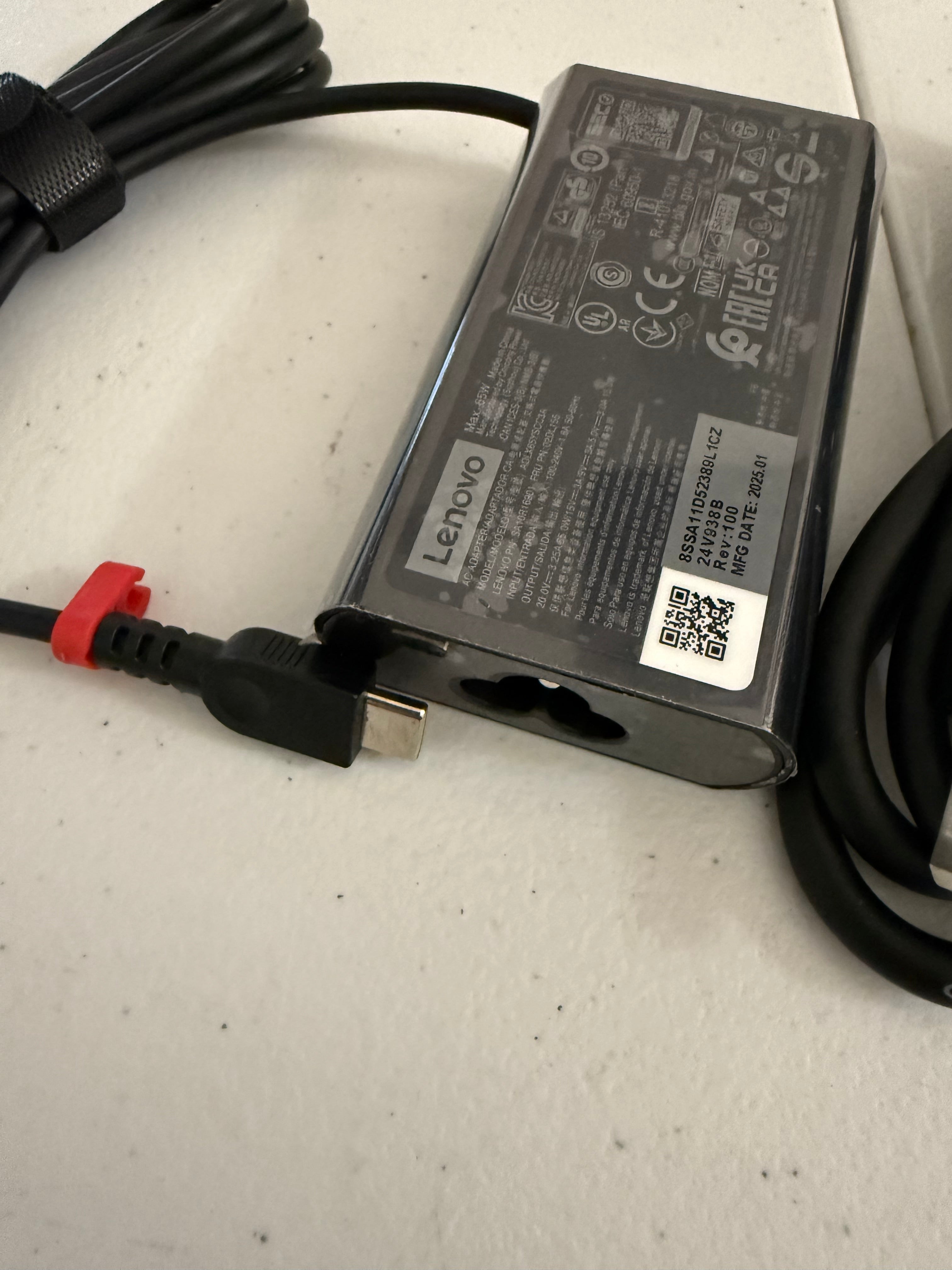 New OEM Lenovo 65W Type C Slim Laptop Power Adapter