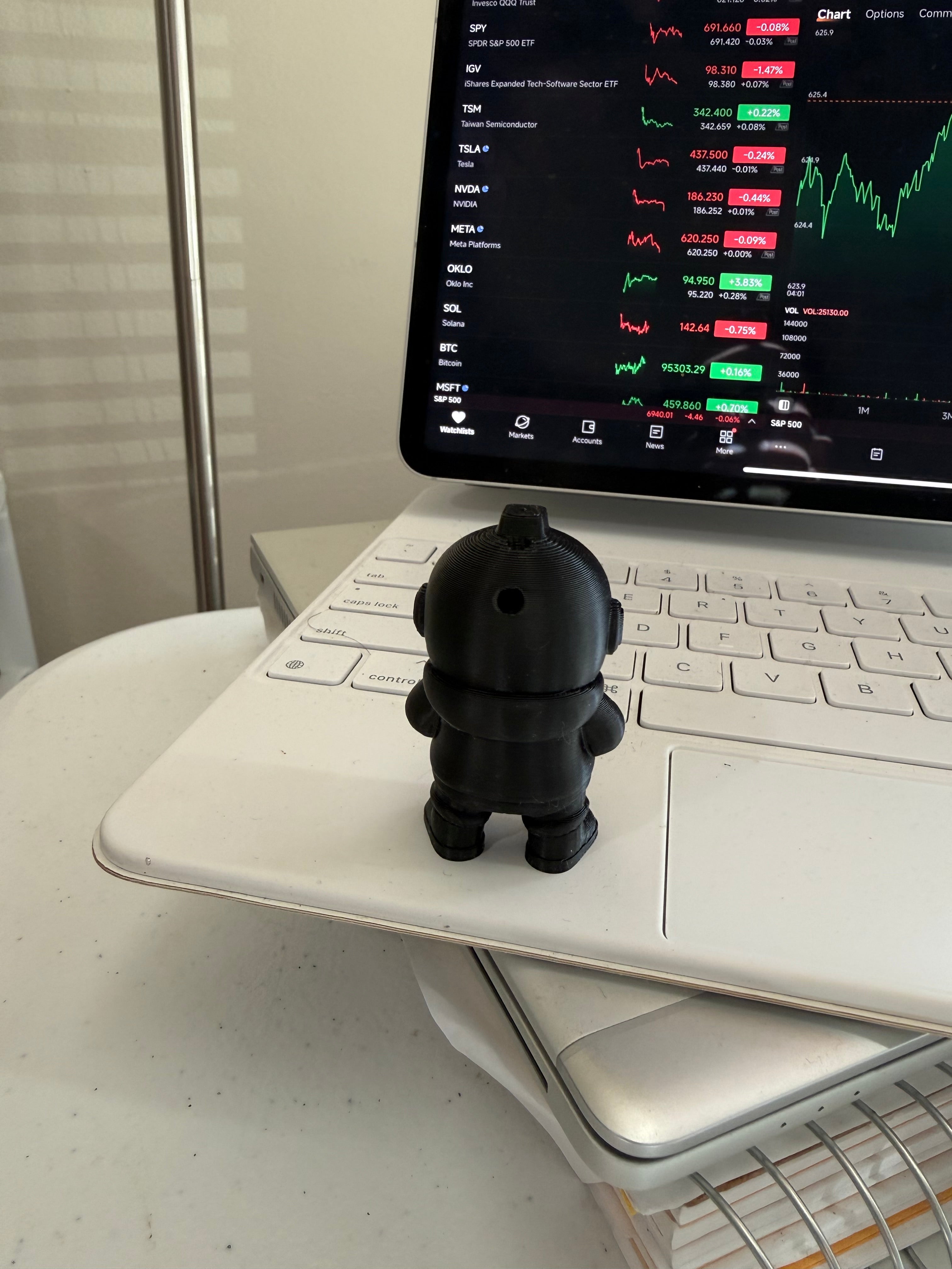 3D Print - Trading buddy keychain - Stock Market
