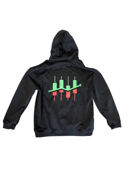 Hoodie for Traders or Stock Market enthusiasts - Candle pattern trade logo - Available now!