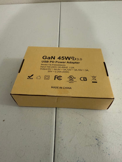 Flash Sale! All Purpose Power adapter GaN 45W USB C fast charging