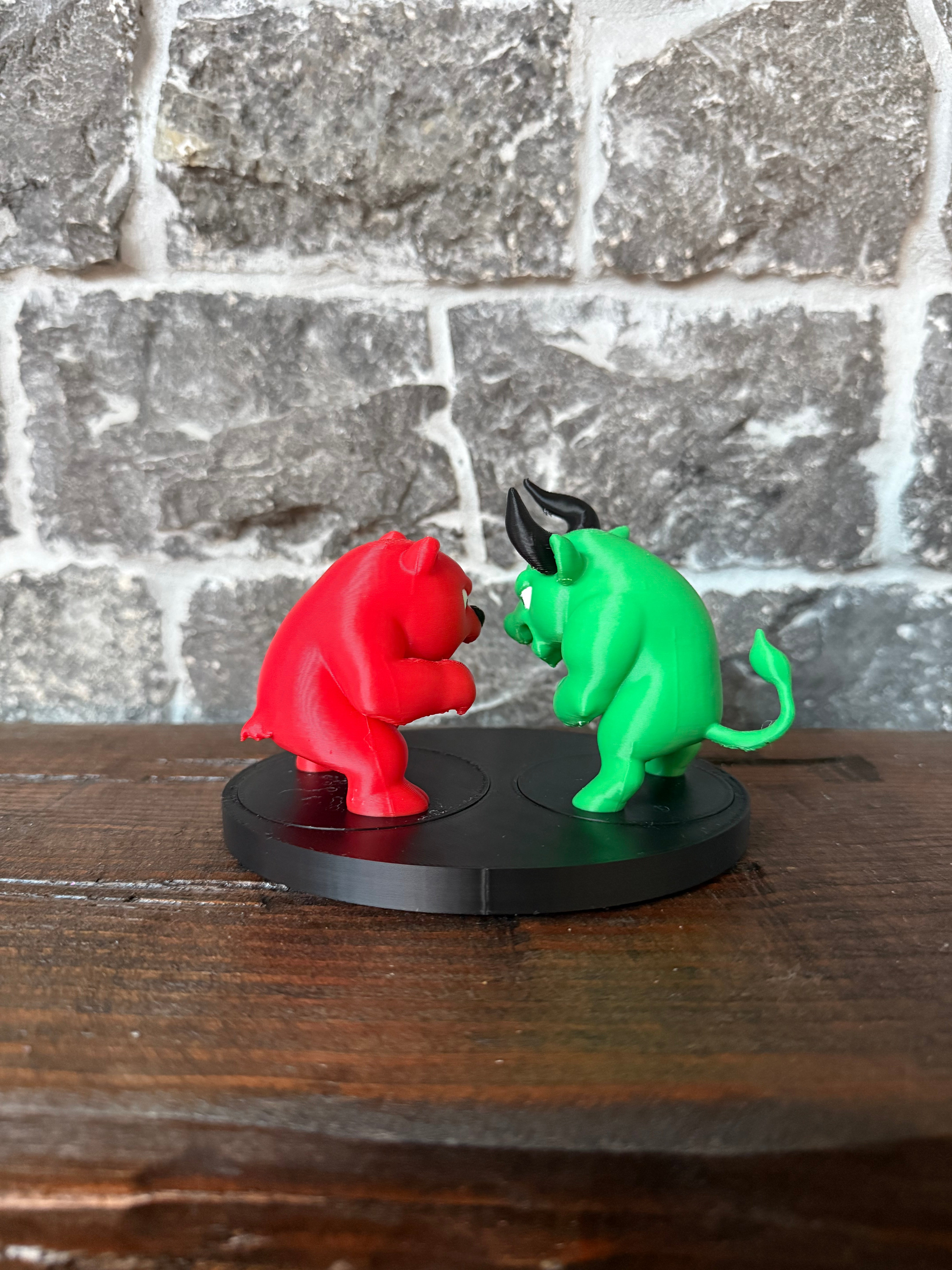 Bull an Bear market 3D Figurine - Perfect for a gift